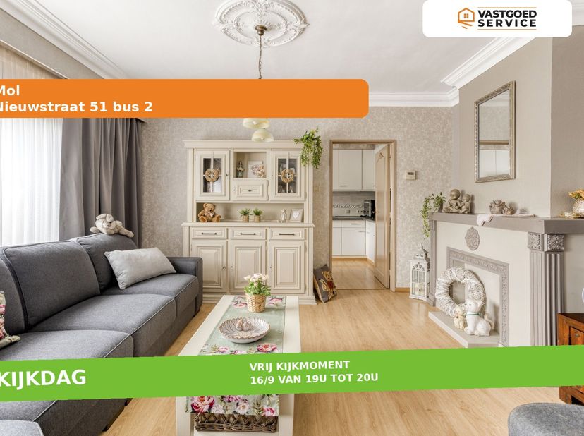 Appartement te koop in Nieuwstraat 51 bus 2,
                    2400 Mol