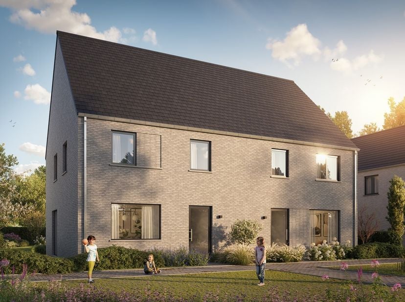 Hectaar realiseert een exclusief woonproject in Belsele, waar lot 07 en lot 08 deel uitmaken van een rustig en groen woonerf. Deze energiezuinige half