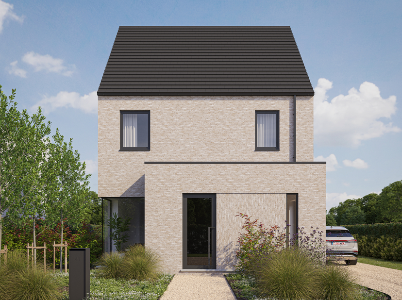 In een rustige omgeving tussen Liedekerke en Ternat bouwt Unicas binnenkort een energiezuinige meegroeiwoning met een bewoonbare oppervlakte van 165 m