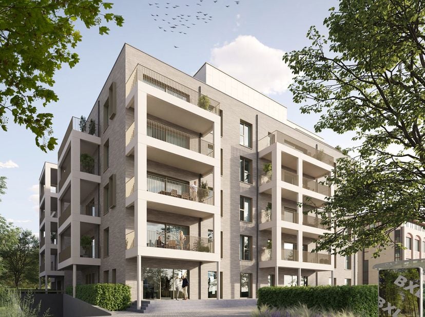 EVERE, à la lisière de Woluwe-St-Lambert, dans un quartier dynamique et en plein essor, magnifique APPARTEMENT NEUF (1ch/1sdd) de 73 m² avec une TERRA