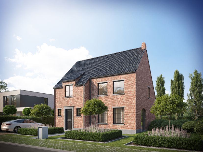 Deze prachtige, landelijke nieuw te bouwen woning wordt gebouwd in een rustige straat nabij het centrum van Houthulst op een grondoppervlakte van 848