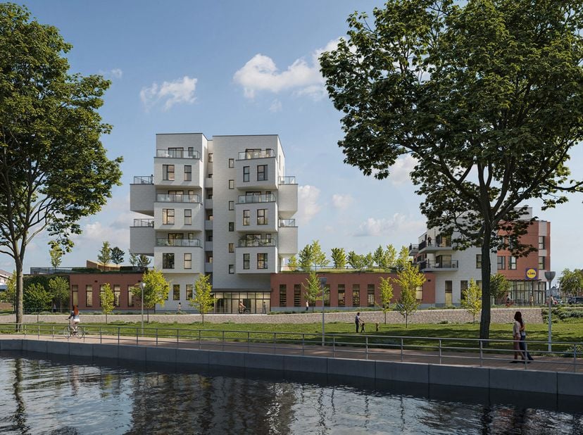ANDERLECHT, in de wijk Biestebroeck, dicht bij tal van voorzieningen (station Brussel-Zuid, bus, tram, metro, Ring, Westland Shopping) in een groene e