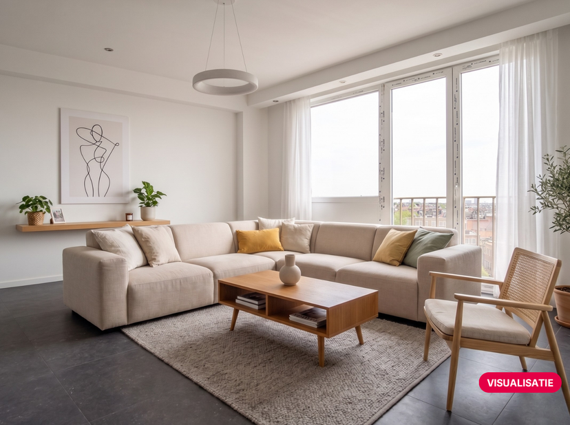 Op de hoek van de Carnotstraat en Dambruggestraat is dit gerenoveerd één slaapkamer appartement van ca. 65 m² gelegen. Het appartement geniet op de ze