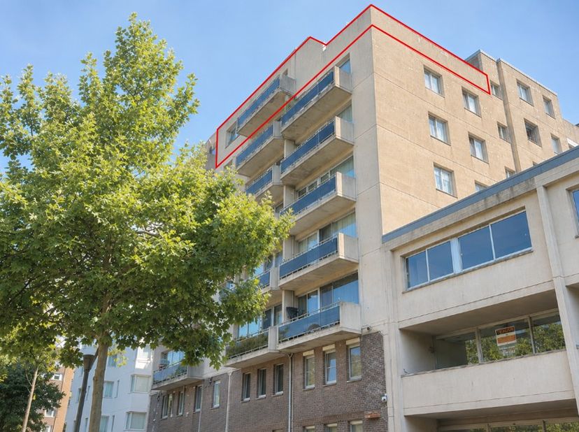 Intrekklaar appartement met een zeer ruim terras ( +/- 9 x 4m) met prachtig uitzicht op het groene stadspark. Totaal gerenoveerd in 2018 (nieuwe keuke