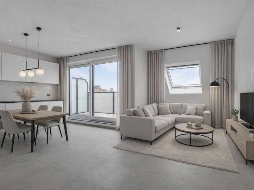 Nieuwbouwappartement van 73 m² met 2 slaapkamers en ruim terras in Kapelle-op-den-Bos<br />
Oplevering voorzien laatste kwartaal 2025.<br />
Ontdek di