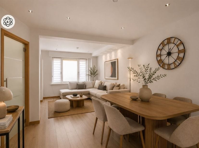 Maison entièrement rénovée avec goût, 3 chambres et jardin orienté sud-est à Renaix<br />
Située dans un quartier agréable de Renaix, cette maison par