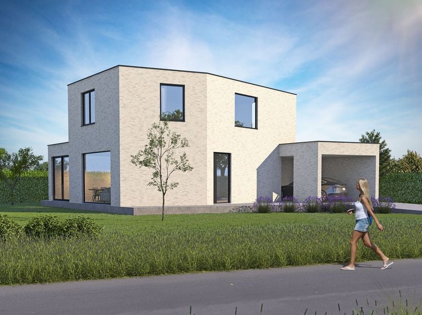 Moderne nieuwbouwvilla op een zuidwest georiënteerd perceel. De villa zal voorzien zijn van alle hedendaags comfort en duurzame technieken. Inclusief