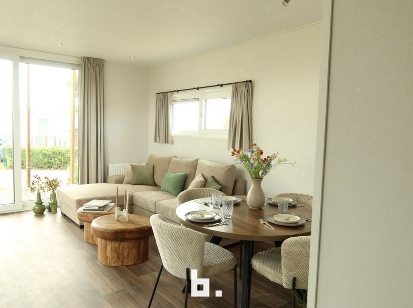 NIEUW VAKANTIEPARK <br />
Nieuwe chalets (type Luxury) op topligging vlak aan zee te Wenduine met mooie living met aansluitend terras, open ingerichte