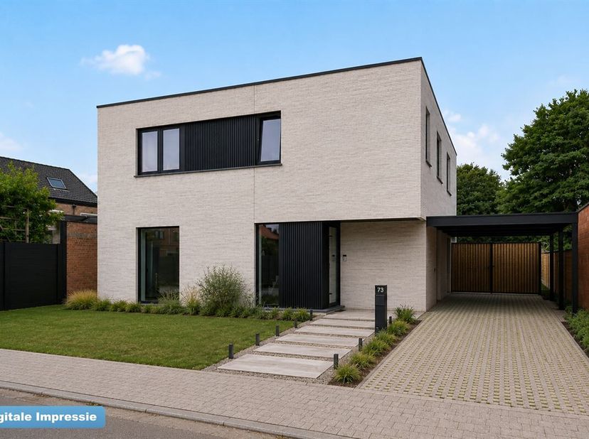 Deze pas afgewerkte open bebouwing met mooie gelijmde gevelstenen, ligt in de Pastorijstraat, een verkeersluwe éénrichtingsstraat met gratis parkeerpl