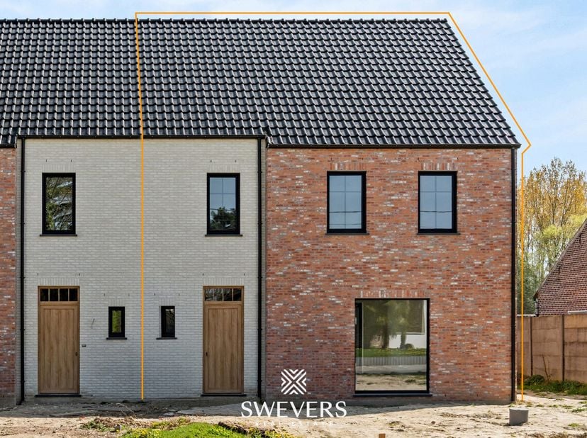 Voor meer info en foto’s, surf naar www.swevers.be – Deze nieuwe halfopen bebouwing aan Kwadestraat 80 in Geetbets wordt aangeboden met een grondwaard