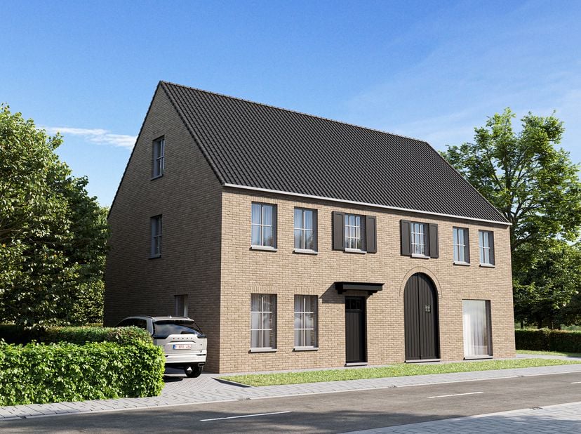 Deze halfopen woning is rustig gelegen in het gezellige centrum van Dessel.<br />
Deze woning is gebouwd op lot 24 met een perceeloppervlakte van 248