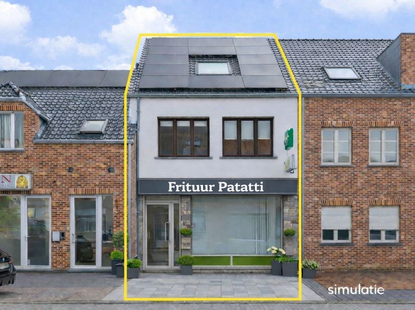 Gemengd investeringspand met potentieel 5% bruto rendement.<br />
Verwachte huur handel: €1.250/maand<br />
Verwachte huur appartement: €800/maand<br