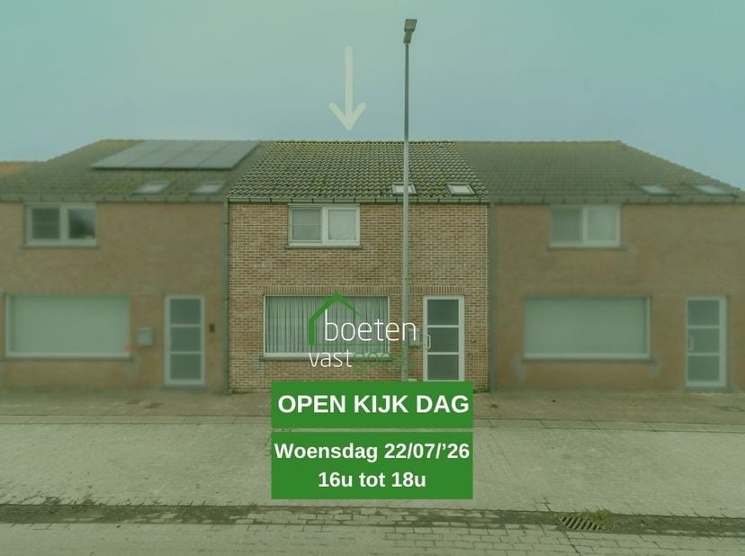 *** OPEN KIJK DAG op woensdag 22/07/2026 van 16u tot 18u ***<br />
IZENBERGE: Recente rijwoning met alle comfort, 3 slaapkamers, gezellig tuintje en g