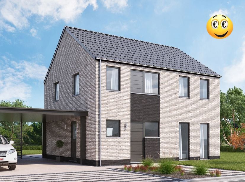 Découvrez ce projet de VILLA 3 FAÇADES PEB A+ - CONSTRUCTION 100% TRADITIONNELLE finition clé-sur-porte. Avec son architecture soignée et ses performa