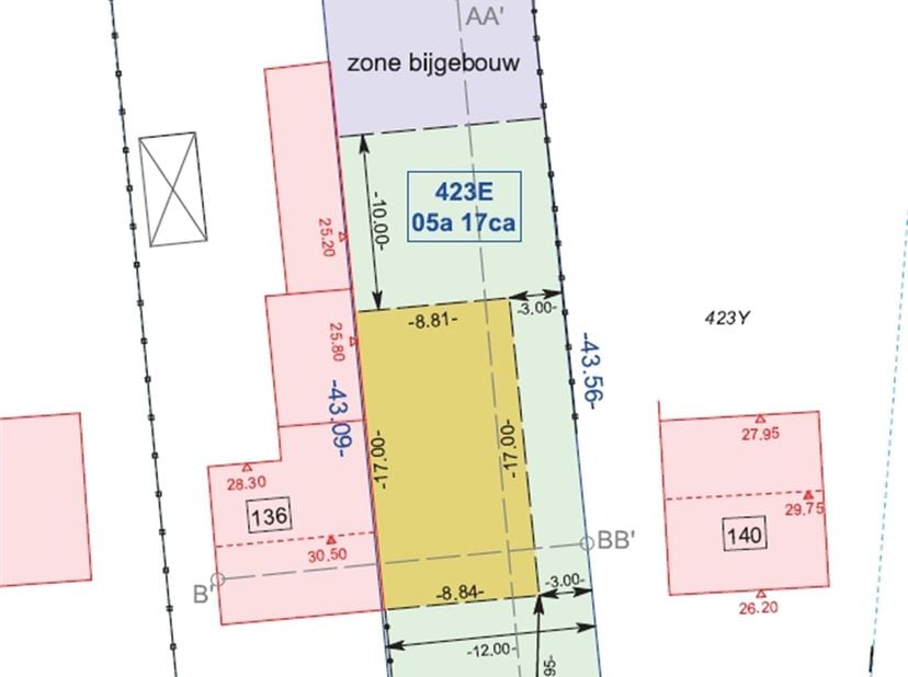 Terrain à bâtir de 5a17m² pour une construction jumelée.<br />
<br />
Ce terrain est situé entre les numéros de maison 136 et 140 sur Olensweg à Gee