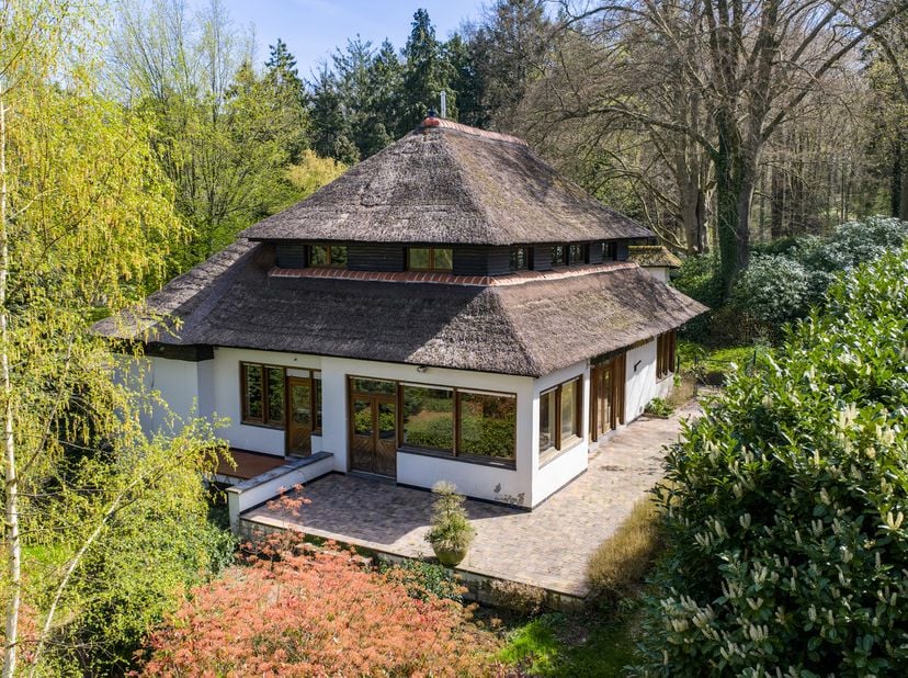 KRAAINEM, in een groene omgeving, charmante VILLA (3 slpk / 2 badk / 2 bureaus) met een prachtige beboste tuin georiënteerd op het westen, gelegen op