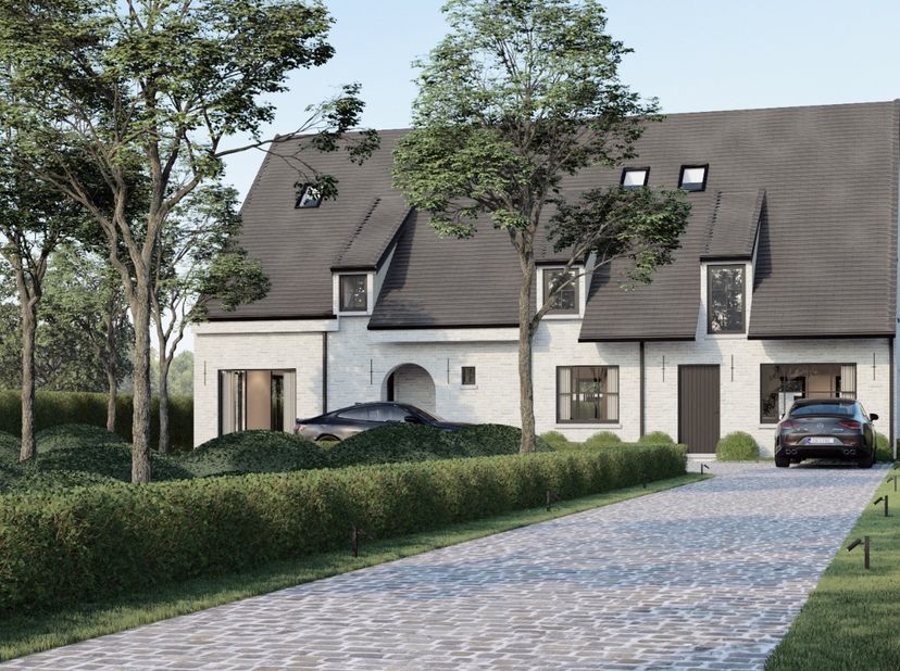 Halverwege tussen Baarle en Drongen, vlakbij de golfschool, bouwen we dit woonerf met 3 huizen. De woningen krijgen een eigentijdse, landelijke stijl