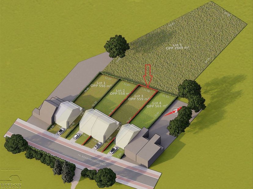 Wemmel, Lot 3 – bouwgrond voor een driegevelwoning.<br />
Gelegen in een residentiële en gegeerde omgeving in Wemmel, nabij Boechout, in de noordelijk