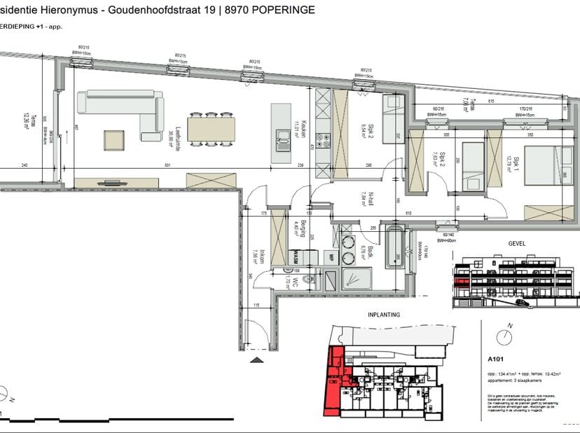Dit nieuwbouwproject is gelegen pal in het centrum, op wandelafstand van de Grote Markt van Poperinge en nabij alle winkels en eetgelegenheden. <br />