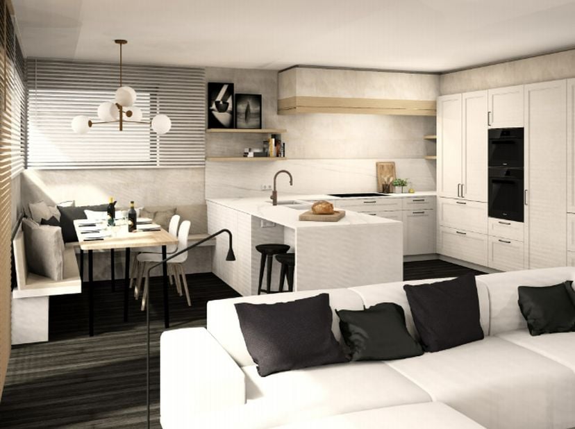 Wij helpen u doorheen het complete bouwproces.<br />
<br />
De woning met DOMOTICA bestaat uit een grote living, keuken, berging, slaapkamers &amp;amp; dr