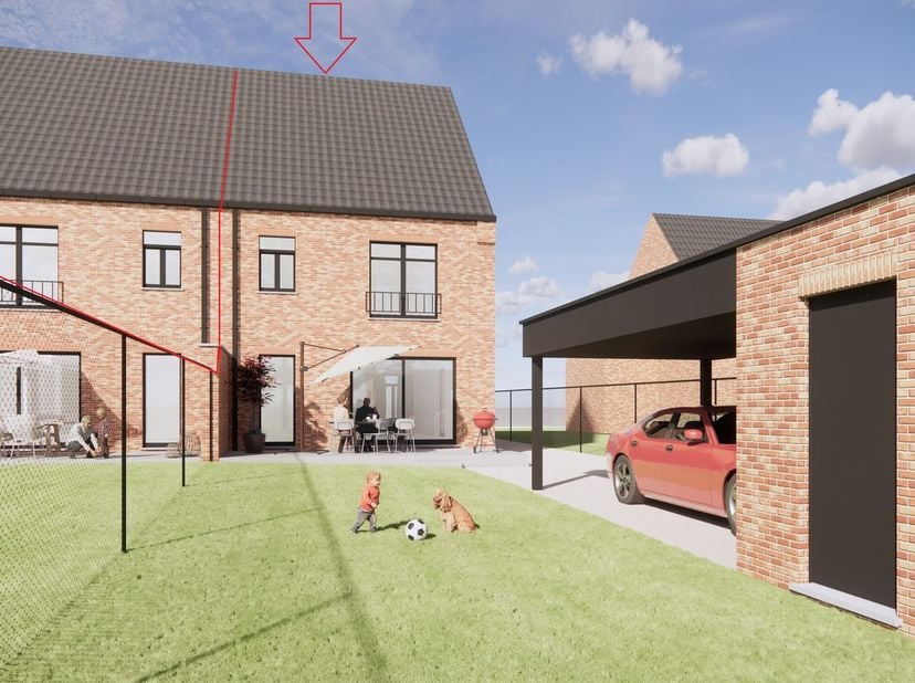 Deze prachtige halfopen bebouwing (HOB)in pastoriestijl wordt gebouwd in de Zonneveldweg ter hoogte van nr. 30A in Wellen. Met een bewoonbare oppervla