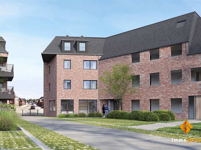 Dit appartement van maar liefst 109m² en twee slaapkamers, is gelegen op de tweede verdieping. Voorzien van een gezellig, overdekt terras van 11 m² (g