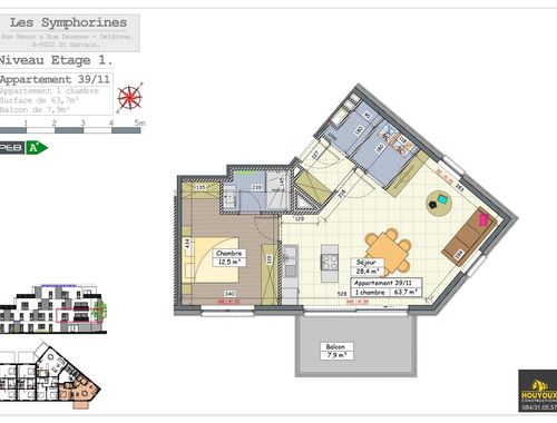                                         Appartement te koop in Saint-Servais, € 279.000
