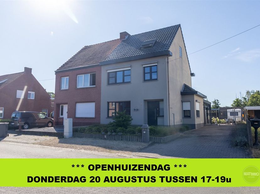 *** OPENHUIZENDAG *** DONDERDAG 20 AUGUSTUS TUSSEN 17-19u ***<br />
<br />
Ruime gezinswoning met 4 slaapkamers in Mol-Sluis<br />
<br />
Welkom i