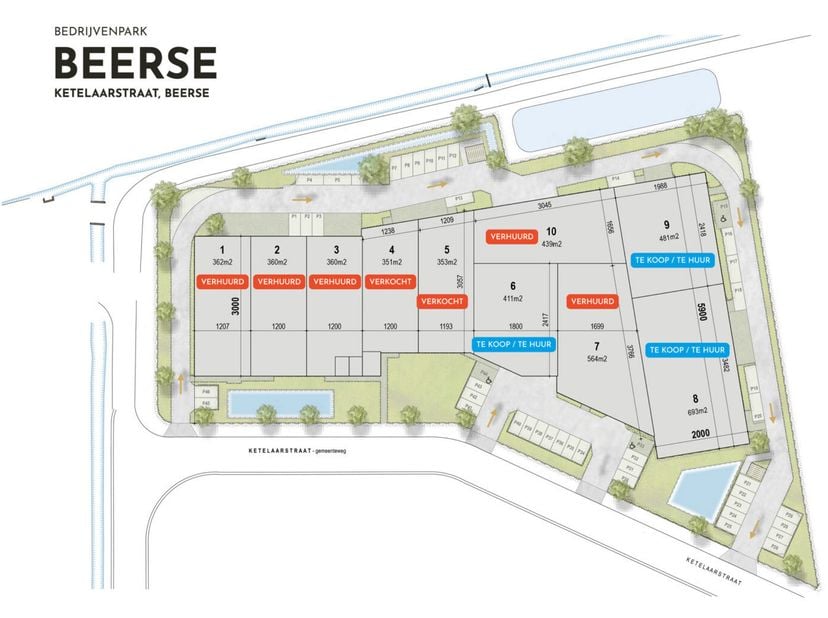 BTS KMO Park te Beerse - units van 351 m² tot 693 m² - Ook mogelijkheid tot huren<br />
<br />
- Units kunnen worden samengevoegd tot een totale opper