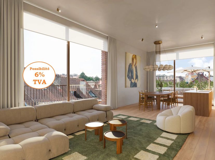 Victoire Junot vous présente "Faubourg 444", un projet de 9 appartements et un beau rez-de-chaussée commercial (déjà vendu), qui sinstalle à Uccle, à