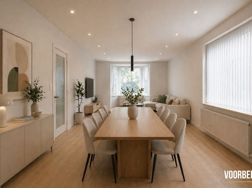 Te renoveren halfopen woning met 4 slaapkamers, ruime garage en zuidgerichte tuin in Brasschaat<br />
<br />
128 m² woonoppervlakte + 50&amp;nbsp;m² garag
