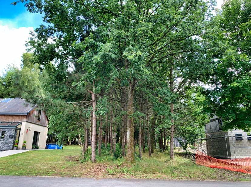 Bouwterrein met bomen, deel uitmakend van het standingvolle Residentieel Park les Onays, volledig uitgerust<br />
Info+:  Kosten te voorzien : 250€ vo