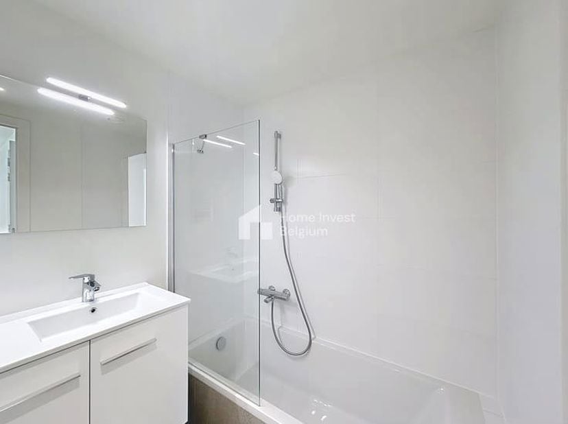 Prachtig appartement in een luxe gebouw. Het bestaat uit: hal, apart toilet, woonkamer, open keuken (keramische kookplaat, oven, koelkast, vaatwasser)