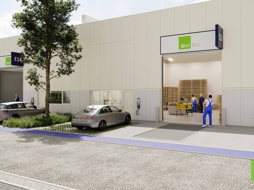 Unité PME casco, nouvelle construction, avec une superficie de 434m² avec une mezzanine de 72m² incluse pour du stockage supplémentaire ou un espace d