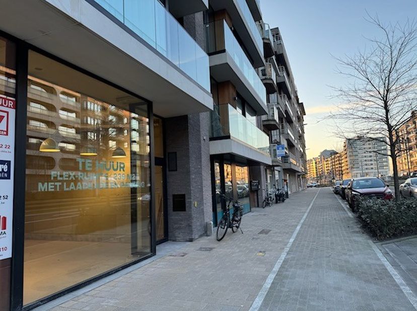 Te Huur, prachtig nieuwbouw pand van 249 m² gelegen te Heist aan Zee, achter de hoek van Delhaize, Bel&amp;Bo, Van Haren, Zeeman, E5 mode... Ook een troef