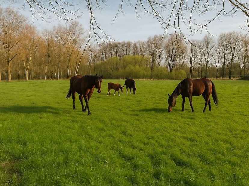 Te Herdersem, een deelgemeente van Aalst treffen we dit weideland met stallen aan in een groene omgeving  op een oppervlakte van 14.268m².&lt;br /&gt;
Met u