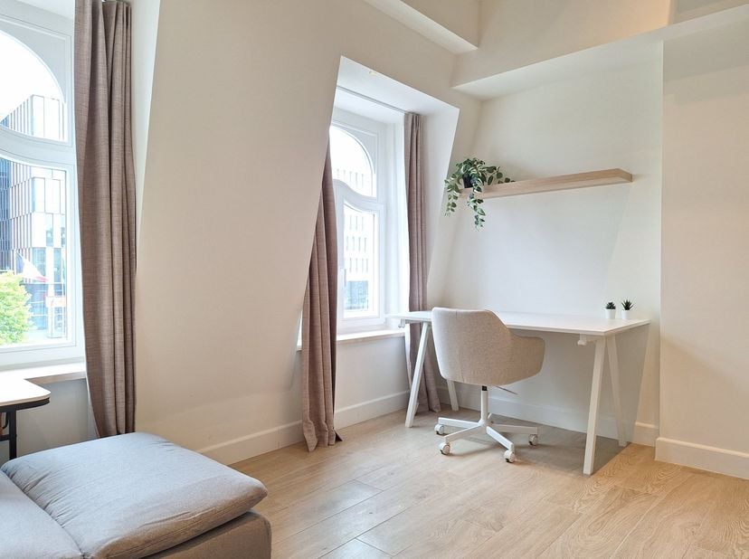 Op zoek naar een moderne, comfortabele en instapklare kamer met eigen sanitair in hartje Leuven? Deze exclusieve studentenkamer bevindt zich op de twe
