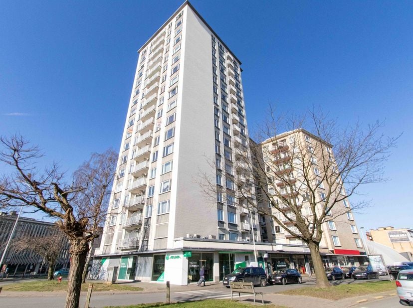 Dit recent vernieuwd appartement bevindt zich op de 4de verdieping (met lift) en beschikt over een inkomhal met ingemaakte kasten. Leefruimte met veel