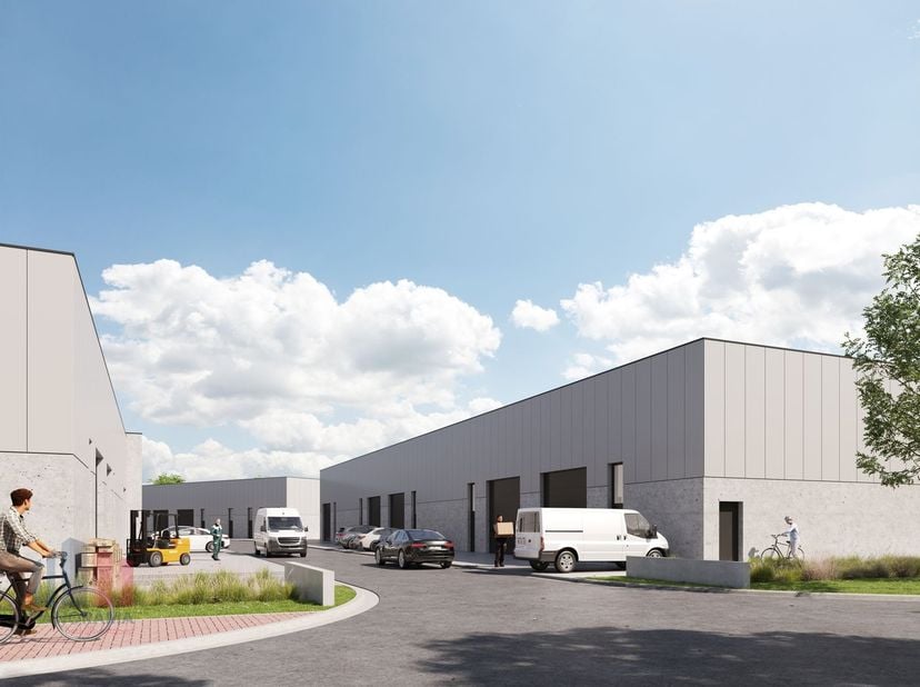 Nieuwbouw KMO-unit met een oppervlakte van 216 m² te koop. Uitstekend gelegen ten zuiden van Brussel/Halle en ten noorden van Saintes/Tubize. Uitsteke