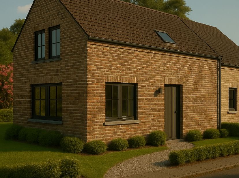 Nieuw te bouwen halfopen woning. Ligging net buiten het centrum vlakbij het Bargepark. U heeft vlotte bereikbaarheid tot de E40 en N370 waardoor u met