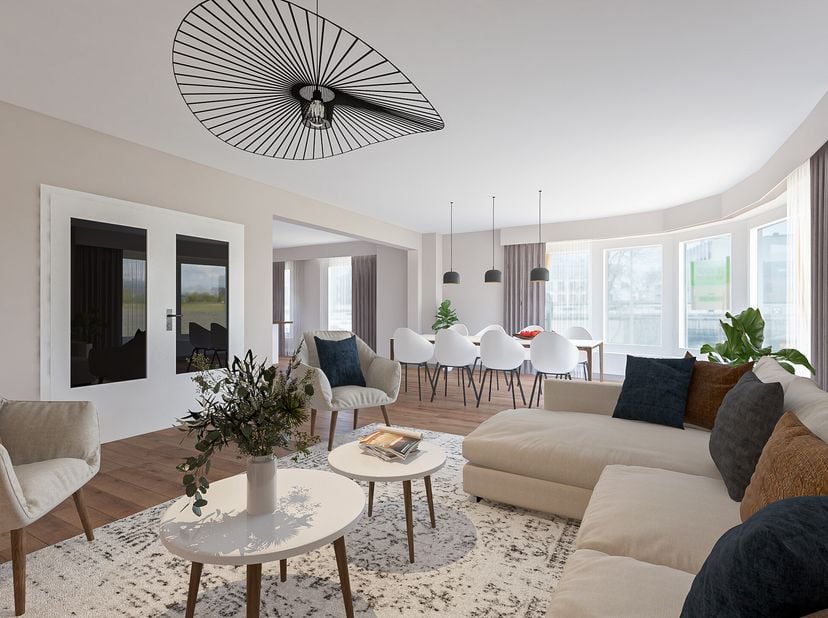In het centrum van Kortrijk, vlakbij openbaar vervoer en scholen bevindt zich dit ruime hoekappartement. Gelegen op wandelafstand van het winkelcentru