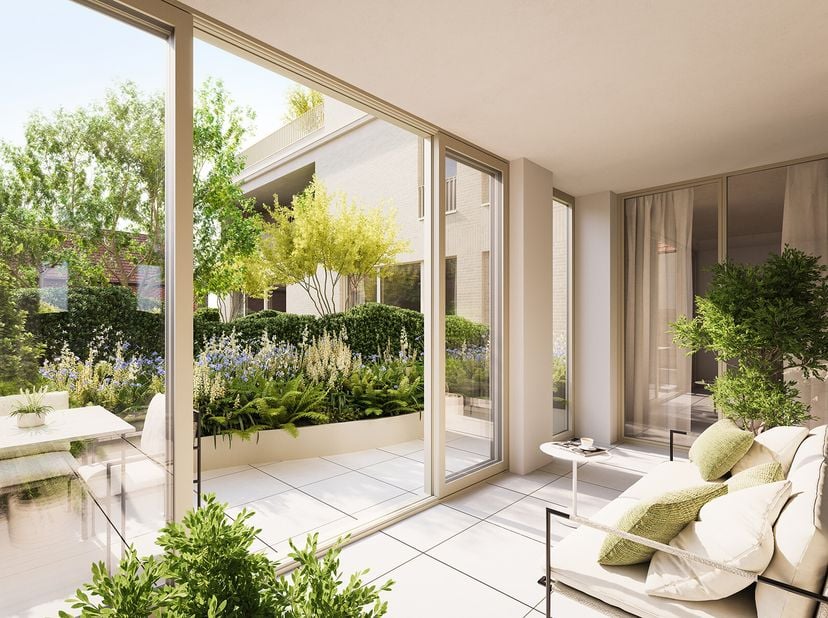 Ontdek dit exclusieve tuinappartement in Villa dAstene, een uniek woonproject dat stijl en comfort combineert. Gelegen in het charmante Astene, vlak b