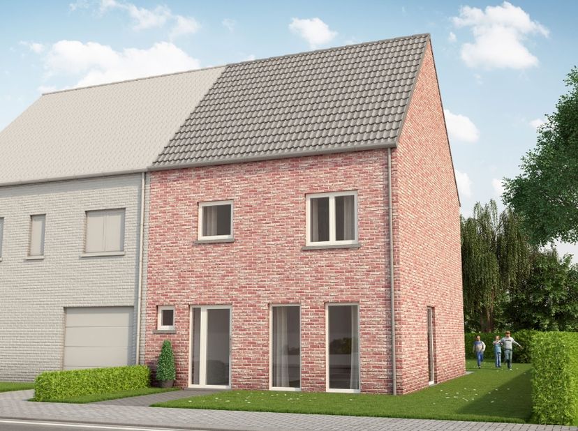 Nieuwbouwwoning ruwbouw winddicht inclusief alle kosten dwz ruwbouw, dak, ramen PVC, met S-peil lager dan 30, architect, veiligheidscoordinator, energ