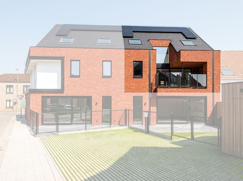 Dit nieuwbouwappartement vinden we terug op de eerste en tweede verdieping van de nieuwe opgerichte residentie “Bouchaute”.  Het gebouw is gelegen op