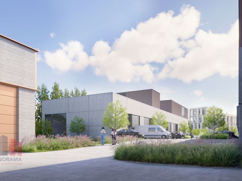 Nieuwbouw KMO-unit met een oppervlakte van +/- 909 m² en 6 privatieve parkeerplaatsen te koop. Fantastisch gelegen langs de Kwadestraat in de schaduw