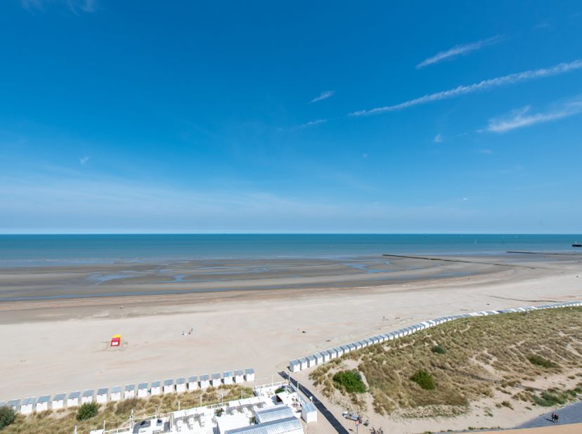Spacieux appartement de 3 chambres à coucher au 10ème étage de la résidence Strand Palace sur la Zeedijk de Nieuwpoort-Bad avec vue panoramique sur la