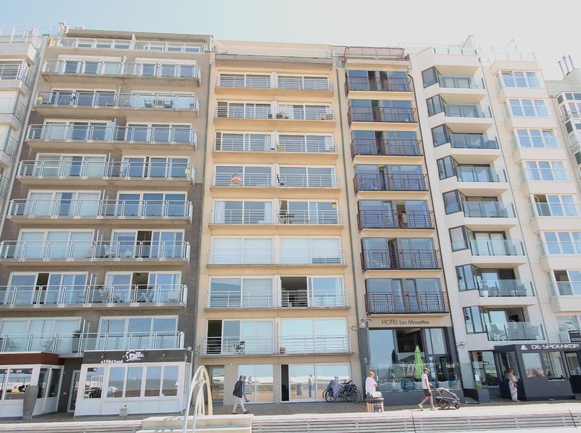Ruim en recent woonappartement op de Zeedijk met een prachtig open zicht vanop het aangename zonneterras.&lt;br /&gt;
Het appartement beschikt over een inko