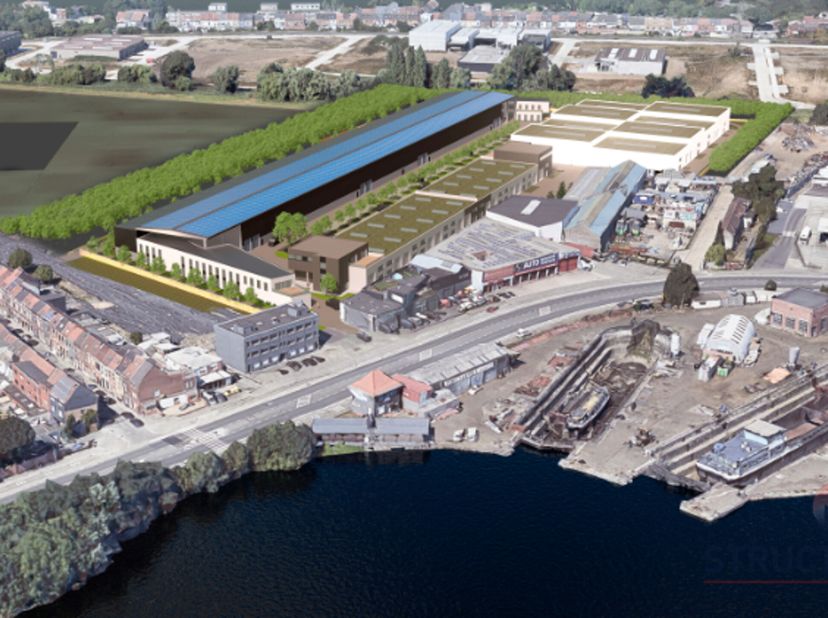 Site commercial nouvellement construit à vendre à Gand le long du Wiedauwkaai. Ce projet est stratégiquement situé entre le R4 et le ring intérieur de