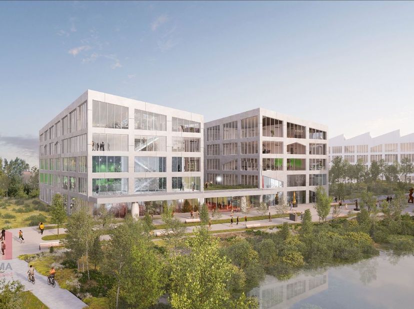 Fenomenaal gelegen stand-alone kantoren met oppervlakte van 1.450 m² te huur, op slechts 1 km van de R0, met directe toegang via de op- en afrit Mache