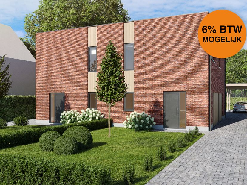 VERLAAGD BTW-TARIEF 6% MOGELIJK!!! In De Asdonckstraat in Heppen komen weldra 2 moderne ben-woningen met 3 slaapkamers op een perceel van een 450m2. D